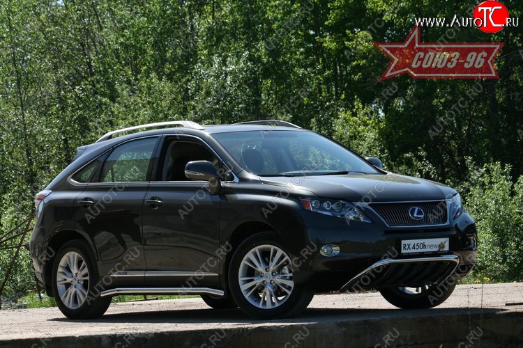 30 104 р. Защита переднего бампера нижняя Souz-96 (d60).  Lexus RX450H  AL10 (2009-2012) дорестайлинг  с доставкой в г. Воронеж