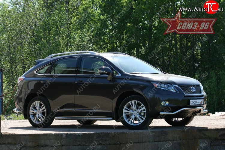 16 199 р. Защита переднего бампера одинарная Souz-96 (d60) Lexus RX450H AL10 дорестайлинг (2009-2012)  с доставкой в г. Воронеж