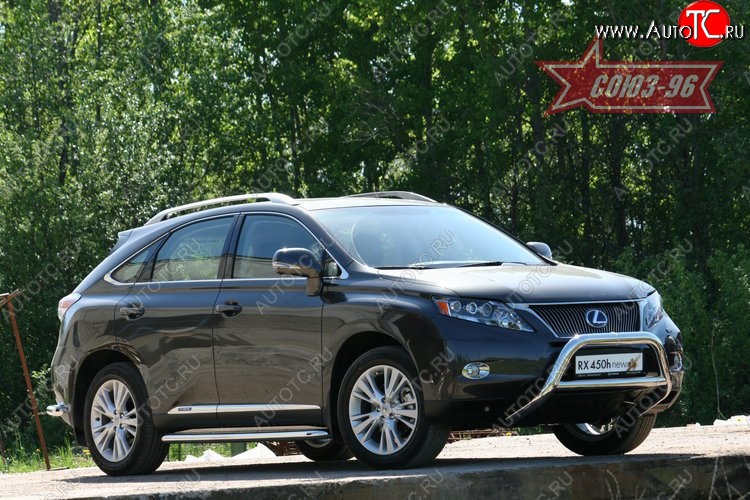 20 069 р. Защита переднего бампера Souz-96 (d76/76 и 60) Lexus RX450H AL10 дорестайлинг (2009-2012)  с доставкой в г. Воронеж