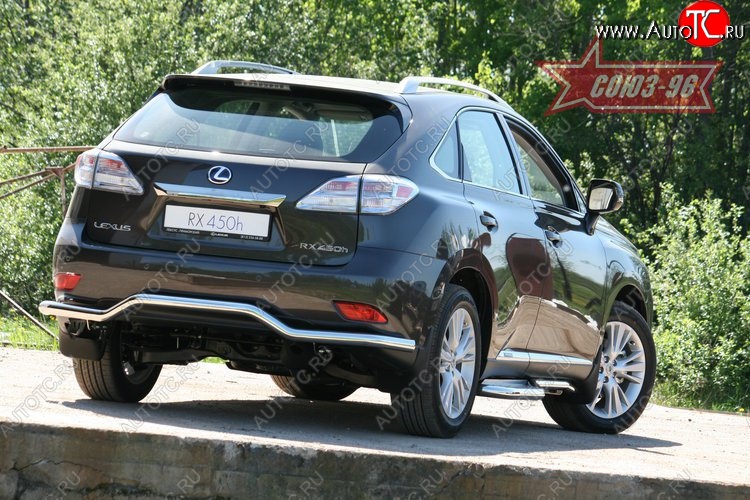 13 049 р. Защита заднего бампера Souz-96 (d60)  Lexus RX450H  AL10 (2009-2012) дорестайлинг  с доставкой в г. Воронеж
