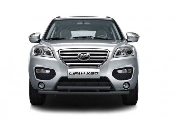 6 749 р. Защита переднего бампера двойная из труб d63/51 мм Petroil Tuning Lifan X60 дорестайлинг (2011-2015) (Цвет: Черный (Шагрень))  с доставкой в г. Воронеж. Увеличить фотографию 4