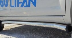 70 999 р. Защита порогов из круглой трубы диаметром 63 мм Russtal Lifan X60 дорестайлинг (2011-2015) (Защита порогов с со скосами на торцах (вариант 1))  с доставкой в г. Воронеж. Увеличить фотографию 8
