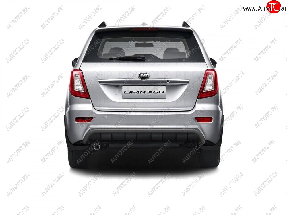 5 359 р. Защита заднего бампера PT GROUP Ø51мм ШАГРЕНЬ (ППК) LIFAN X60 2012-2016  Lifan X60 (2011-2016) дорестайлинг, 1-ый рестайлинг (Черная (шагрень))  с доставкой в г. Воронеж