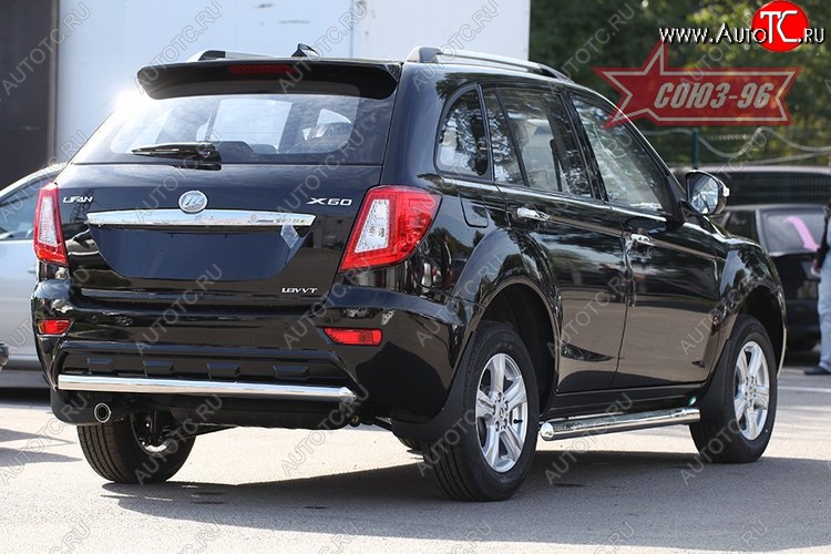 10 394 р. Защита заднего бампера Souz-96 (d60)  Lifan X60 (2011-2015) дорестайлинг  с доставкой в г. Воронеж
