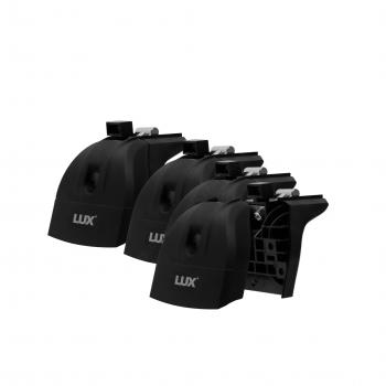 18 689 р. Багажник на крышу с низкими рейлингами сборе LUX  Lifan Myway (2016-2025) (дуги аэро-трэвэл 120 см, с замком, черный)  с доставкой в г. Воронеж. Увеличить фотографию 4