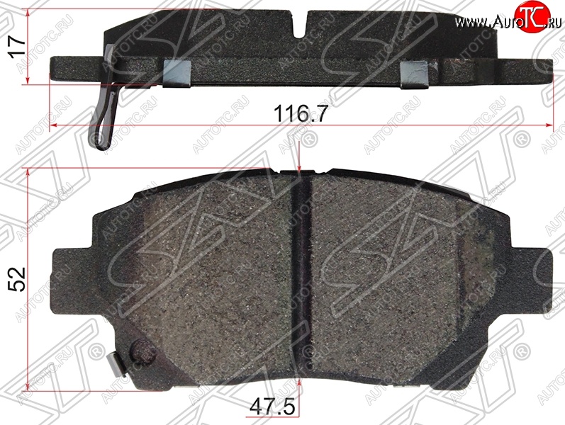 699 р. Колодки тормозные SAT (передние)  Lifan Solano (2010-2016), Toyota Celica  T230 (1999-2006), Toyota Corolla Verso  Е120 (2001-2004), Toyota Opa (2000-2005), Toyota Prius  XW10 (1997-2000), Toyota Vitz  XP10 (1998-2001), Toyota Yaris  XP10 (1999-2005)  с доставкой в г. Воронеж