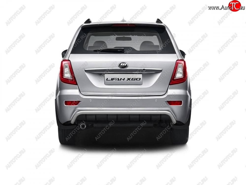 5 999 р. Защита заднего бампера Petroil Tuning (d51)  Lifan X60 (2011-2015) дорестайлинг (Нержавеющая полированная сталь)  с доставкой в г. Воронеж