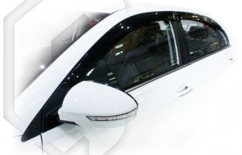 Дефлектора окон CA-Plastic Lifan Solano (2016-2025)  дорестайлинг (Classic полупрозрачный, Без хром.молдинга)