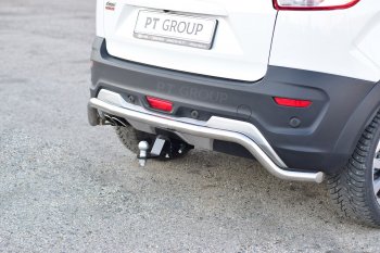 17 989 р. Защита заднего бампера Petroil Tuning Волна (d51) Lifan X60 2-ой рестайлинг (2016-2025) (Нержавеющая полированная сталь)  с доставкой в г. Воронеж. Увеличить фотографию 2