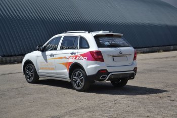 17 989 р. Защита заднего бампера Petroil Tuning Волна (d51) Lifan X60 2-ой рестайлинг (2016-2025) (Нержавеющая полированная сталь)  с доставкой в г. Воронеж. Увеличить фотографию 3