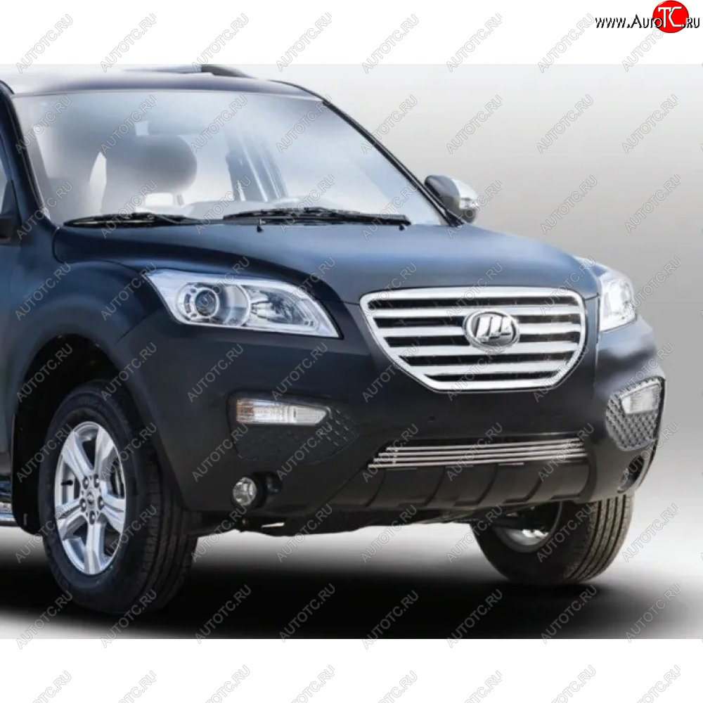 503 р. Декоративный элемент воздухозаборника Souz96 нержавеющая сталь  Lifan X60 (2011-2015) дорестайлинг (Черная 10 мм)  с доставкой в г. Воронеж