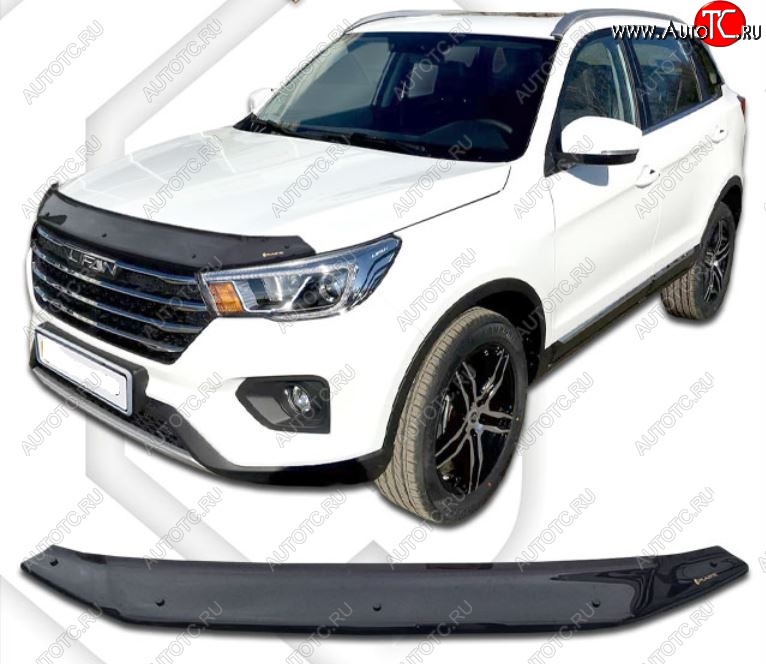 1 999 р. Дефлектор капота CA-Plastiс  Lifan X70 (2018-2025) (Classic черный, Без надписи)  с доставкой в г. Воронеж