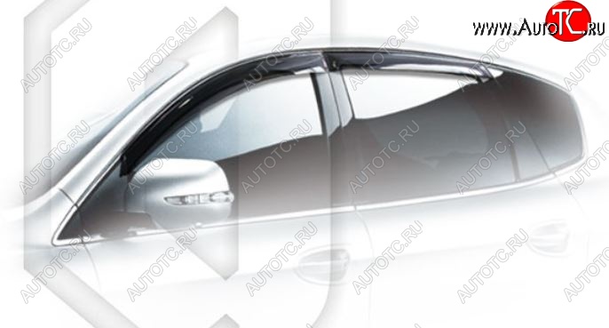 2 079 р. Дефлектора окон CA-Plastiс  Luxgen 7 SUV (2014-2025) (Classic полупрозрачный, Без хром.молдинга)  с доставкой в г. Воронеж