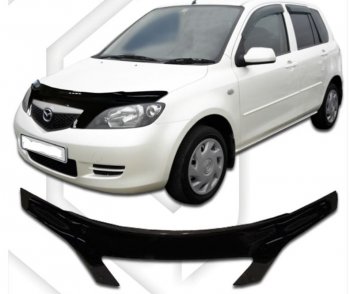 Дефлектор капота CA-Plastiс exclusive Mazda Demio  2 DY (2002-2005) дорестайлинг