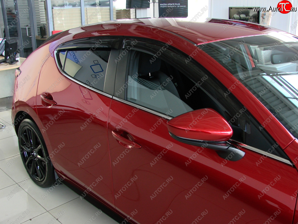 1 349 р. Дефлектора окон SIM 4 Door  Mazda 3/Axela  BP (2019-2025) хэтчбэк  с доставкой в г. Воронеж