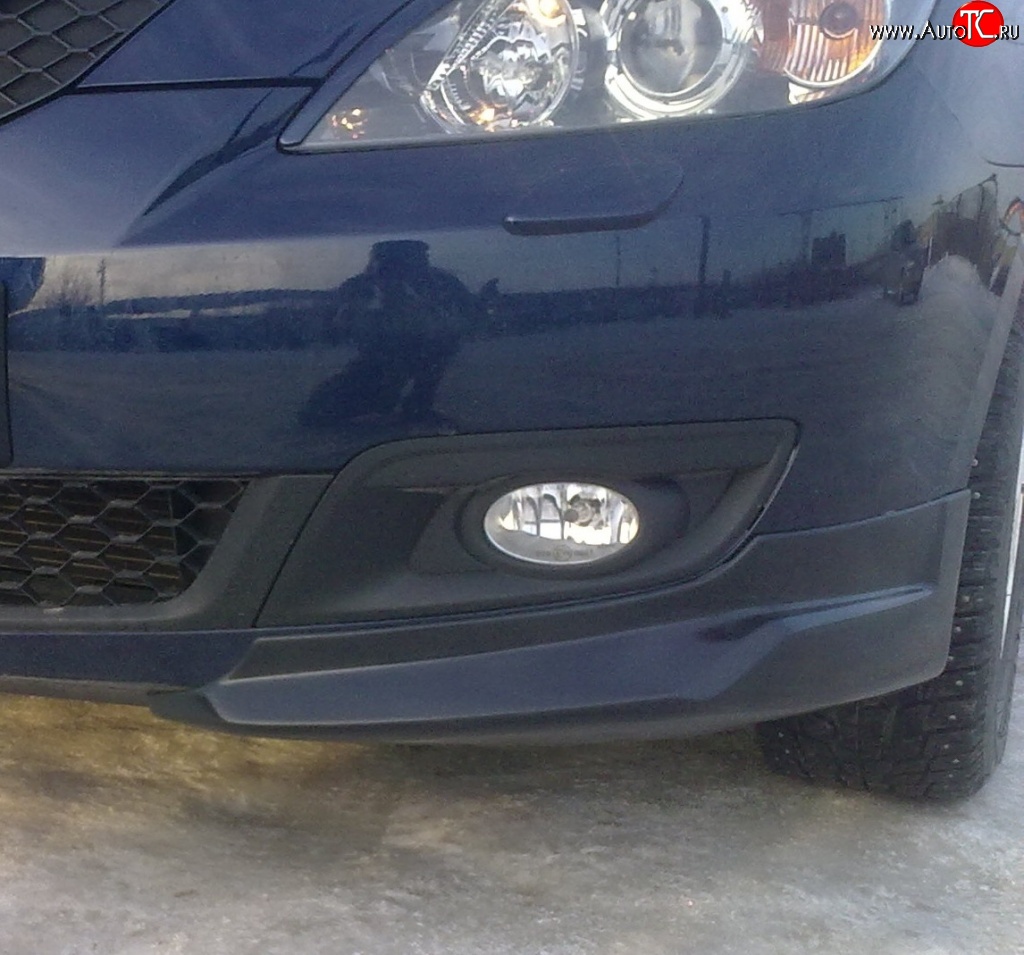 3 639 р. Накладки на передний бампер Turing Mazda 3/Axela BK дорестайлинг, хэтчбэк (2003-2006) (Неокрашенные)  с доставкой в г. Воронеж