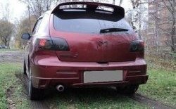 5 349 р. Накладка на задний бампер Sport CentreTuning  Mazda 3/Axela  BK (2003-2009) дорестайлинг, хэтчбэк, рестайлинг, хэтчбэк (Неокрашенная)  с доставкой в г. Воронеж. Увеличить фотографию 1