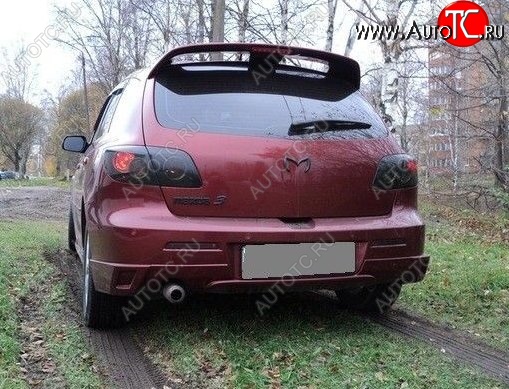 5 349 р. Накладка на задний бампер Sport CentreTuning  Mazda 3/Axela  BK (2003-2009) дорестайлинг, хэтчбэк, рестайлинг, хэтчбэк (Неокрашенная)  с доставкой в г. Воронеж