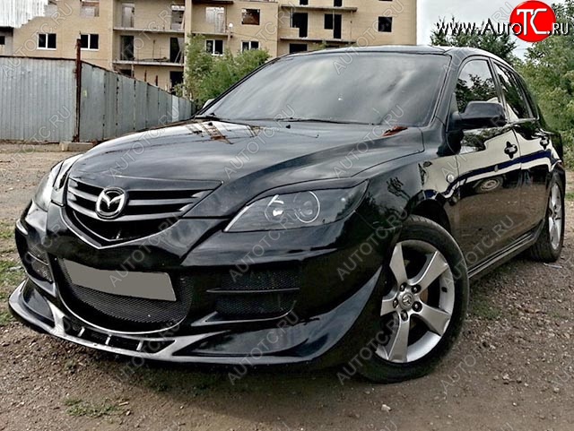 9 099 р. Передний бампер EXS STYLE Mazda 3/Axela BK дорестайлинг, хэтчбэк (2003-2006) (Неокрашенный)  с доставкой в г. Воронеж