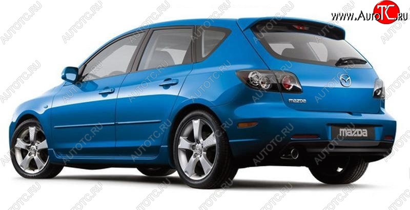 4 149 р. Пороги накладки SPORTEST Mazda 3/Axela BK дорестайлинг, хэтчбэк (2003-2006) (Неокрашенные)  с доставкой в г. Воронеж