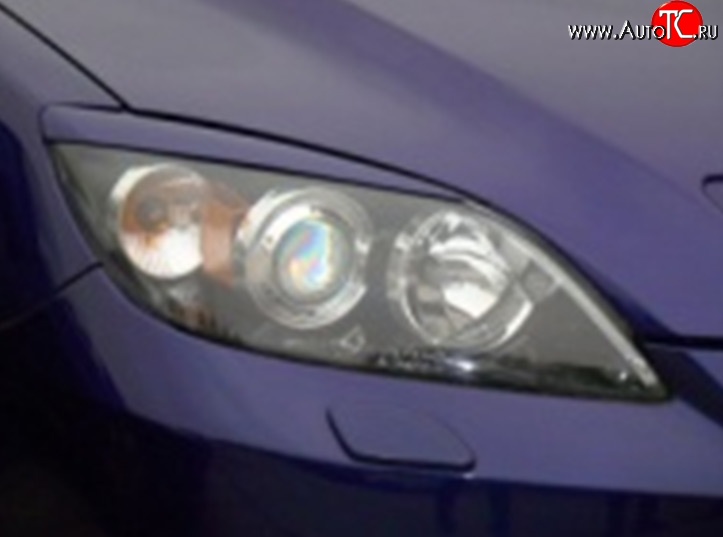 499 р. Комплект ресничек на фары M-VRS Mazda 3/Axela BK дорестайлинг, хэтчбэк (2003-2006) (Неокрашенные)  с доставкой в г. Воронеж