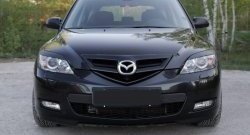 959 р. Реснички на фары RA  Mazda 3/Axela  BK (2003-2009) дорестайлинг, хэтчбэк, рестайлинг, хэтчбэк (Неокрашенные)  с доставкой в г. Воронеж. Увеличить фотографию 2