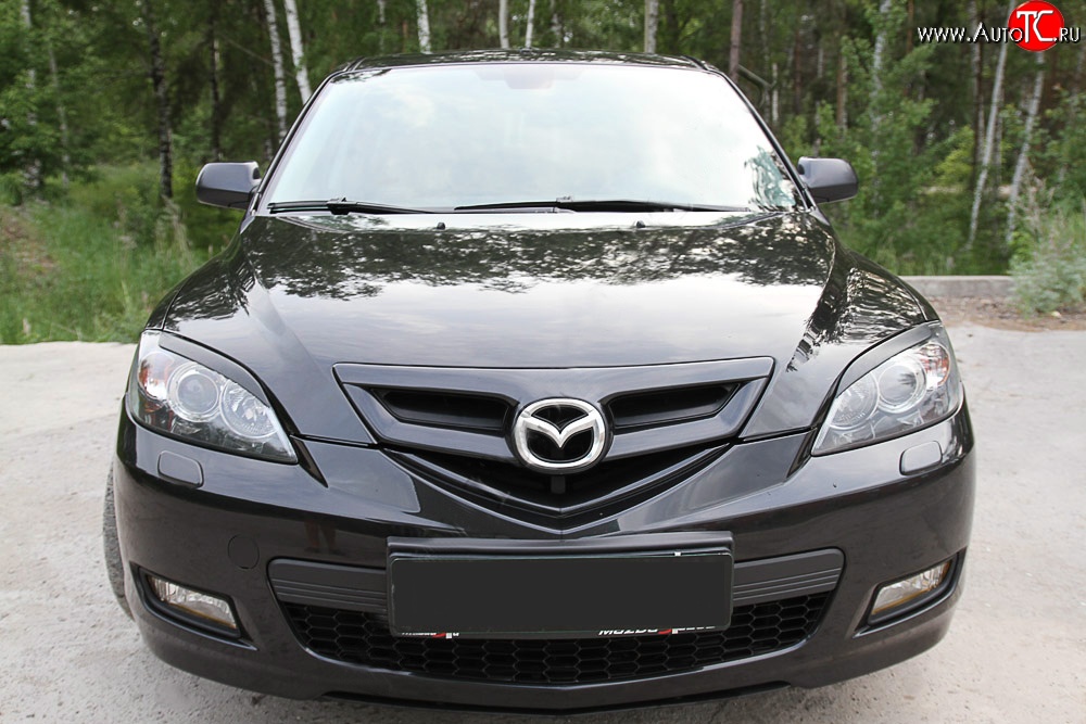 959 р. Реснички на фары RA V2  Mazda 3/Axela  BK (2003-2009) дорестайлинг, хэтчбэк, рестайлинг, хэтчбэк (Неокрашенные)  с доставкой в г. Воронеж