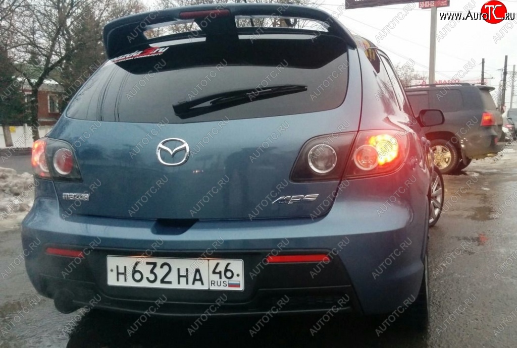 16 199 р. Спойлер со стоп-сигналом ASC Mazda 3/Axela BK дорестайлинг, хэтчбэк (2003-2006) (Неокрашенный)  с доставкой в г. Воронеж