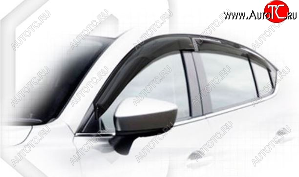 2 079 р. Дефлектора окон CA-Plastiс  Mazda 3/Axela  BM (2013-2016) дорестайлинг, хэтчбэк (Classic полупрозрачный, Без хром.молдинга)  с доставкой в г. Воронеж