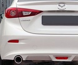 7 199 р. Диффузор заднего бампера Sport v1 Mazda 3/Axela BM дорестайлинг, хэтчбэк (2013-2016) (Неокрашенная)  с доставкой в г. Воронеж. Увеличить фотографию 2