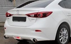 7 199 р. Диффузор заднего бампера Sport v1 Mazda 3/Axela BM дорестайлинг, хэтчбэк (2013-2016) (Неокрашенная)  с доставкой в г. Воронеж. Увеличить фотографию 1