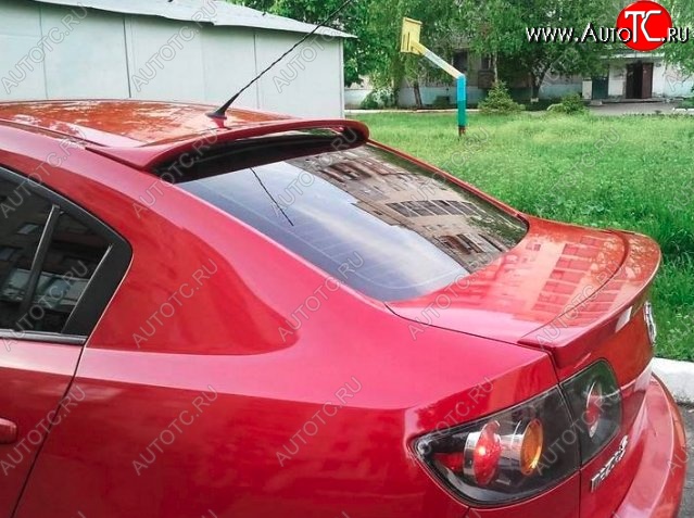 4 599 р. Козырёк на заднее стекло CT v2 Mazda 3/Axela BK дорестайлинг седан (2003-2006) (Неокрашенный)  с доставкой в г. Воронеж