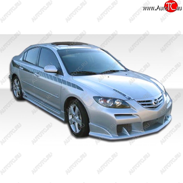 9 949 р. Передний бампер RAVEN DESIGN Mazda 3/Axela BK дорестайлинг седан (2003-2006) (Неокрашенный)  с доставкой в г. Воронеж
