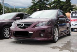 999 р. Реснички на фары RAVEN STYLE Mazda 3/Axela BK дорестайлинг седан (2003-2006) (Неокрашенные)  с доставкой в г. Воронеж. Увеличить фотографию 3