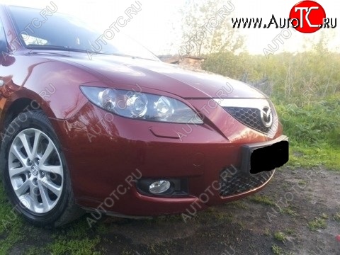 999 р. Реснички на фары RAVEN STYLE Mazda 3/Axela BK дорестайлинг седан (2003-2006) (Неокрашенные)  с доставкой в г. Воронеж