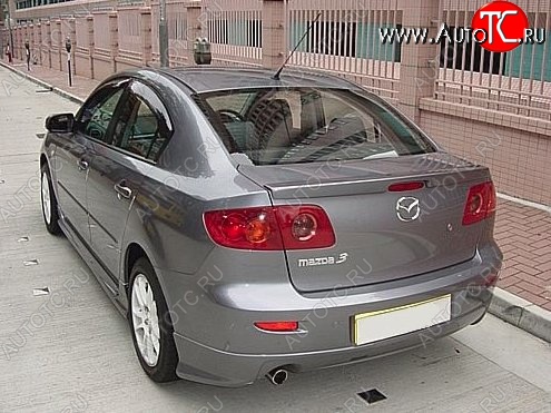 4 599 р. Лип спойлер CT Mazda 3/Axela BK дорестайлинг седан (2003-2006) (Неокрашенный)  с доставкой в г. Воронеж