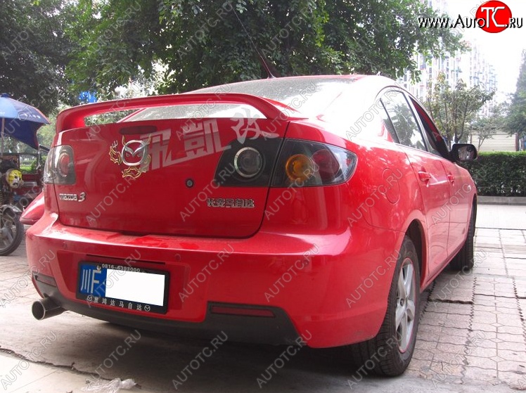 4 149 р. Спойлер KENSTYLE EDITION Mazda 3/Axela BK дорестайлинг седан (2003-2006) (Неокрашенный)  с доставкой в г. Воронеж