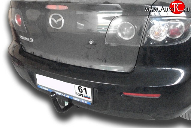 7 599 р. Фаркоп Лидер Плюс Mazda 3/Axela BK дорестайлинг, хэтчбэк (2003-2006) (Без электропакета)  с доставкой в г. Воронеж