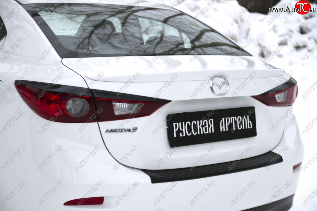 889 р. Реснички на фонари RA  Mazda 3/Axela  BM (2013-2016) дорестайлинг седан (Неокрашенные)  с доставкой в г. Воронеж