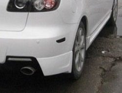 3 199 р. Клыки на задний бампер Style Mazda 3/Axela BK дорестайлинг, хэтчбэк (2003-2006) (Неокрашенная)  с доставкой в г. Воронеж. Увеличить фотографию 3