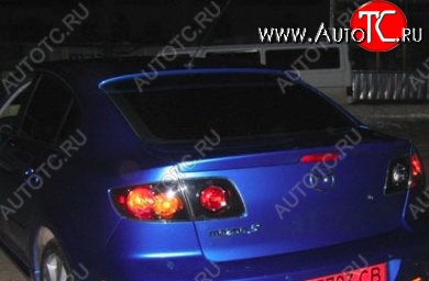 4 899 р. Козырёк на заднее стекло CT Mazda 3/Axela BK дорестайлинг седан (2003-2006) (Неокрашенный)  с доставкой в г. Воронеж