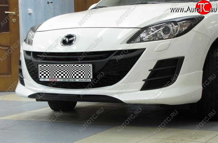 1 049 р. Реснички на фары LENZDESIGN Mazda 3/Axela BL дорестайлинг, хэтчбэк 5 дв. (2009-2011) (Неокрашенные)  с доставкой в г. Воронеж