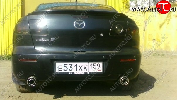 3 479 р. Лип спойлер Узкий Mazda 3/Axela BK дорестайлинг седан (2003-2006) (Неокрашенный)  с доставкой в г. Воронеж