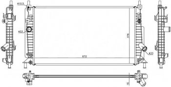 7 249 р. Радиатор двигателя (пластинчатый, 1,6M/2,0/2,3, МКПП/АКПП) SAT Mazda 3/Axela BL дорестайлинг седан (2009-2011)  с доставкой в г. Воронеж. Увеличить фотографию 1