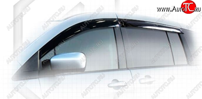 2 299 р. Дефлектора окон CA-Plastiс Mazda 5 (2010-2015) (Classic полупрозрачный, Без хром.молдинга)  с доставкой в г. Воронеж