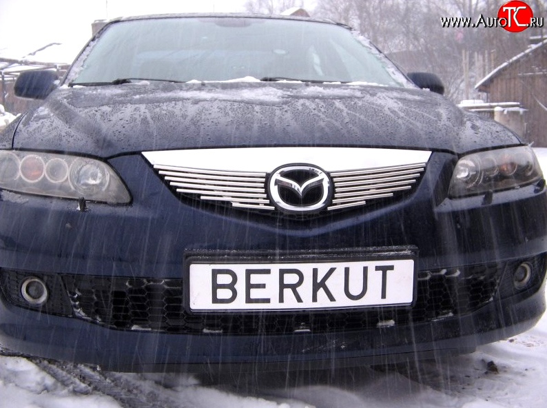 4 999 р. Декоративная вставка решетки радиатора Berkut Mazda 6 GG седан дорестайлинг (2002-2005)  с доставкой в г. Воронеж