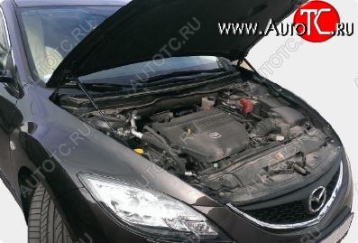 2 299 р. Упоры капота Russtal  Mazda 6 ( GG,  GG, GY,  GH) (2002-2012) лифтбэк дорестайлинг, седан дорестайлинг, универсал дорестайлинг, лифтбэк рестайлинг, седан рестайлинг, универсал рестайлинг, дорестайлинг лифтбэк, дорестайлинг седан, дорестайлинг универсал, рестайлинг лифтбэк, рестайлинг седан, рестайлинг универсал  с доставкой в г. Воронеж