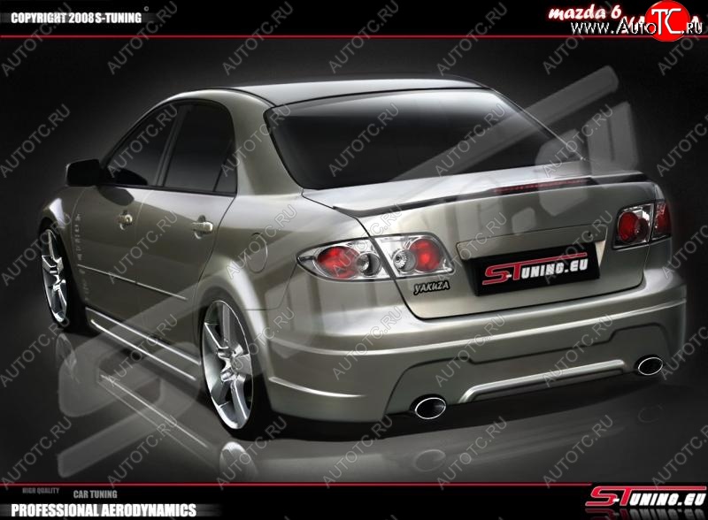 25 899 р. Задний бампер Yakudza Mazda 6 GG седан дорестайлинг (2002-2005)  с доставкой в г. Воронеж