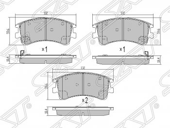 1 279 р. Колодки тормозные SAT (передние)  Mazda 6 ( GG,  GG, GY) - Atenza  GG  с доставкой в г. Воронеж. Увеличить фотографию 1