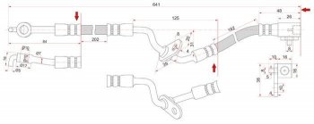 Тормозной шланг SAT (левый) Mazda 6 GG лифтбэк дорестайлинг (2002-2005)